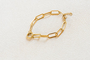 The Chunky Paperclip Chain Bracelet with Charmkeeper