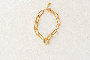 The Chunky Paperclip Chain Bracelet with Charmkeeper