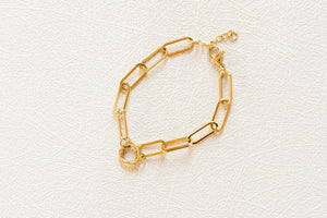 The Chunky Paperclip Chain Bracelet with Charmkeeper