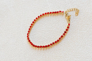 Crimson Tennis Bracelet