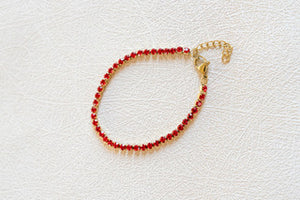Crimson Tennis Bracelet