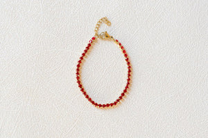 Crimson Tennis Bracelet