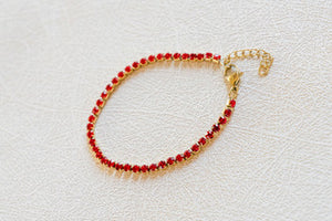 Crimson Tennis Bracelet