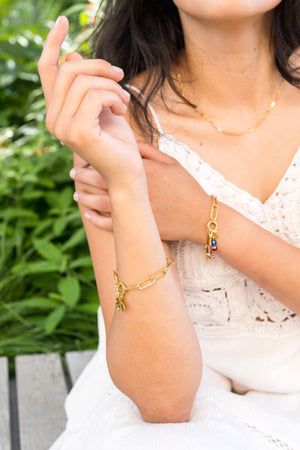 The Chunky Paperclip Chain Bracelet with Charmkeeper
