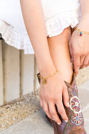 The Chunky Paperclip Chain Bracelet with Charmkeeper