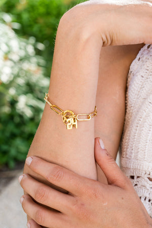 The Chunky Paperclip Chain Bracelet with Charmkeeper