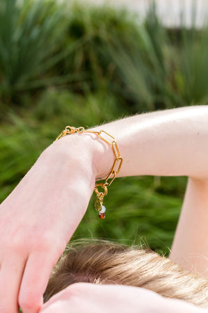 The Chunky Paperclip Chain Bracelet with Charmkeeper
