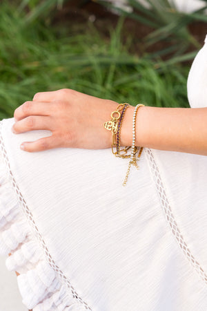 Championship duo bracelets maroon and white