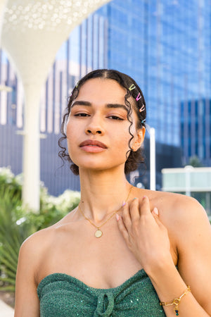 The Token Of Love Necklace on Mini Paperclip Chain