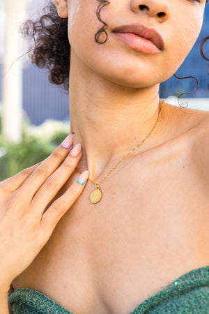 The Token Of Love Necklace on Mini Paperclip Chain