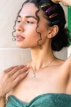 The Token Of Love Necklace on Mini Paperclip Chain