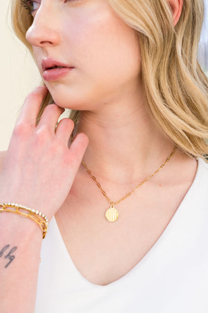 The Token Of Love Necklace on Mini Paperclip Chain