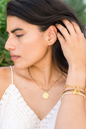 The Token Of Love Necklace on Mini Paperclip Chain