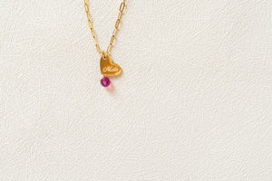 Love Mom Necklace with Crystal