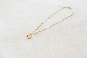The Forever Texas Necklace on mini paperclip chain