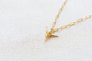 Victory horn on paperclip chain