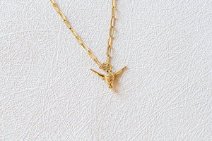 Victory horn on paperclip chain